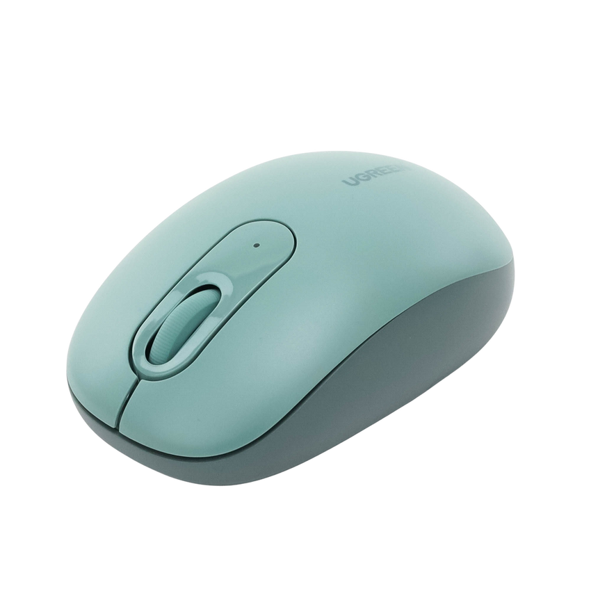 Mouse Inalámbrico 2.4G 800/1200/1600/2400 DPI | Función de 3 botones | Alcance 10m | Silencioso |  Ergonómico | Anti-caída y Anti-interferencias | Batería Alcalina AA incluida  | Color Green.