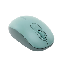 Mouse Inalámbrico 2.4G 800/1200/1600/2400 DPI | Función de 3 botones | Alcance 10m | Silencioso |  Ergonómico | Anti-caída y Anti-interferencias | Batería Alcalina AA incluida  | Color Green.