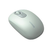 Mouse Inalámbrico 2.4G 800/1200/1600/2400 DPI / Función de 3 botones / Alcance 10m / Silencioso / Ergonómico / Anti-caída y Anti-interferencias / Color Verde / Batería Alcalina AA (incluida).