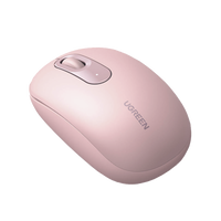 Mouse Inalámbrico 2.4G 800/1200/1600/2400 DPI / Función de 3 botones / Alcance 10m / Silencioso / Ergonómico / Anti-caída y Anti-interferencias / Color Dusty Pink / Batería Alcalina AA (incluida).