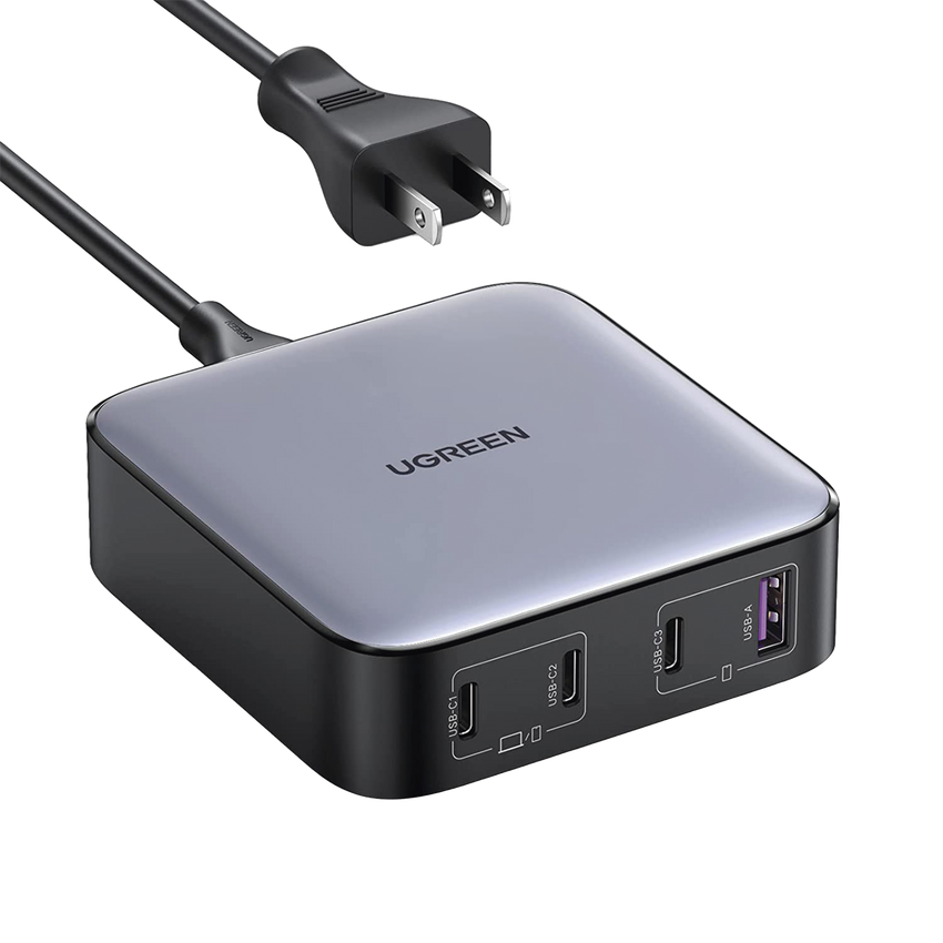 Cargador de Escritorio de 100W | 4 Puertos de Carga Rápida | 3 USB-C | 1 USB-A | Tecnología GaN II +SIC | Power Delivery 3.0 | Quick Charge 4.0 | Chip Confiable y Carga Inteligente | Optimiza la Experiencia de Carga