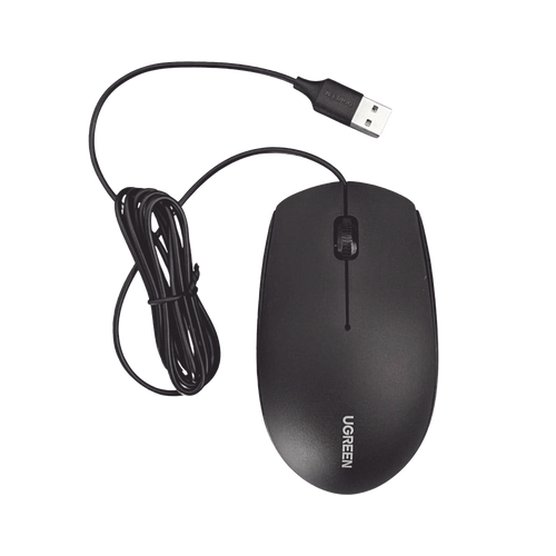 Mouse Óptico USB | Cable USB de 1.5 metros | 3 Botones | 1200DPI | Diseño Ergonómico | Silencioso | Color Negro | Windows / MacOS / Linux / Chrome y otros | También Compatible con  DVR / NVR.