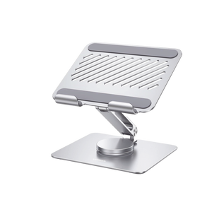 Soporte de Aluminio para IPad | Giratorio de 360° | Altura Ajustable | Excelente Estabilidad | Ajuste Multi Angulo | Diseño Ergonómico | Plegable y Portátil | Soporta IPad o Tablet de 4.7 a 12.9'' | Protecciones de Silicona | Alum