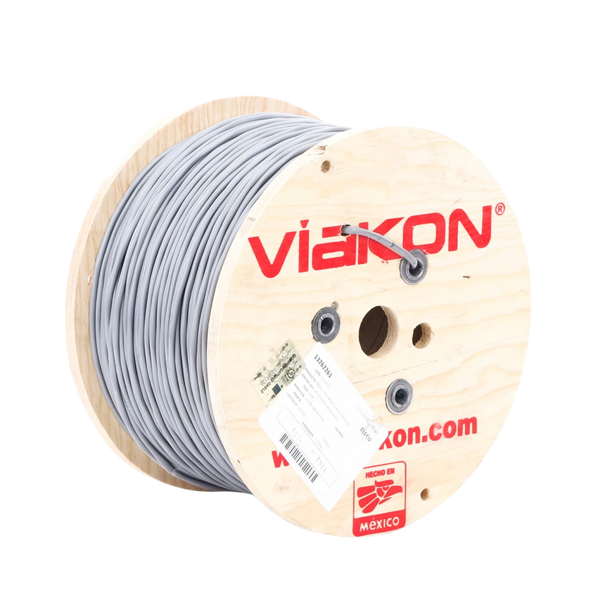 Cable 2 x 18 AWG / Blindado / 305 Metros (1000 Pies) / Riser / UL / Color Gris / Hecho en M�xico