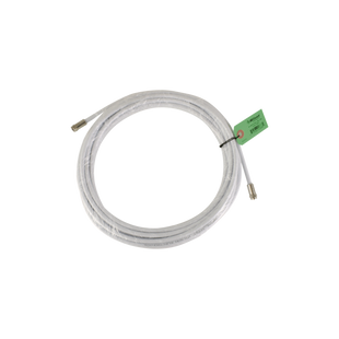 Jumper Coaxial con Cable Tipo RG-6 en Color Blanco de 9.14 Metros de Longitud y Conectores F Macho en Ambos Extremos. 75 Ohm de Impedancia.