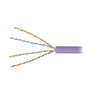 Bobina de Cable Blindado F/UTP de 4 Pares, Z-MAX, Cat6A, Soporte de Aplicaciones 10GBase-T, LS0H (Libre de Gases Toxicos), Color Violeta, 305 Metros (1000 Pies)