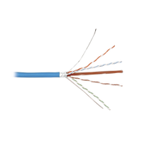 Bobina de Cable Blindado F/UTP de 4 Pares, Z-MAX, Cat6A, Soporte de Aplicaciones 10GBase-T, CMR (Riser), Color Azul, 305 Metros (1000 Pies)