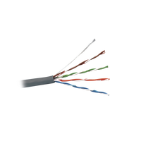 Bobina de Cable UTP de 4 Pares, Cat5e, PVC (CM), Color Gris, 24 AWG, 305 Metros (1000 Pies)