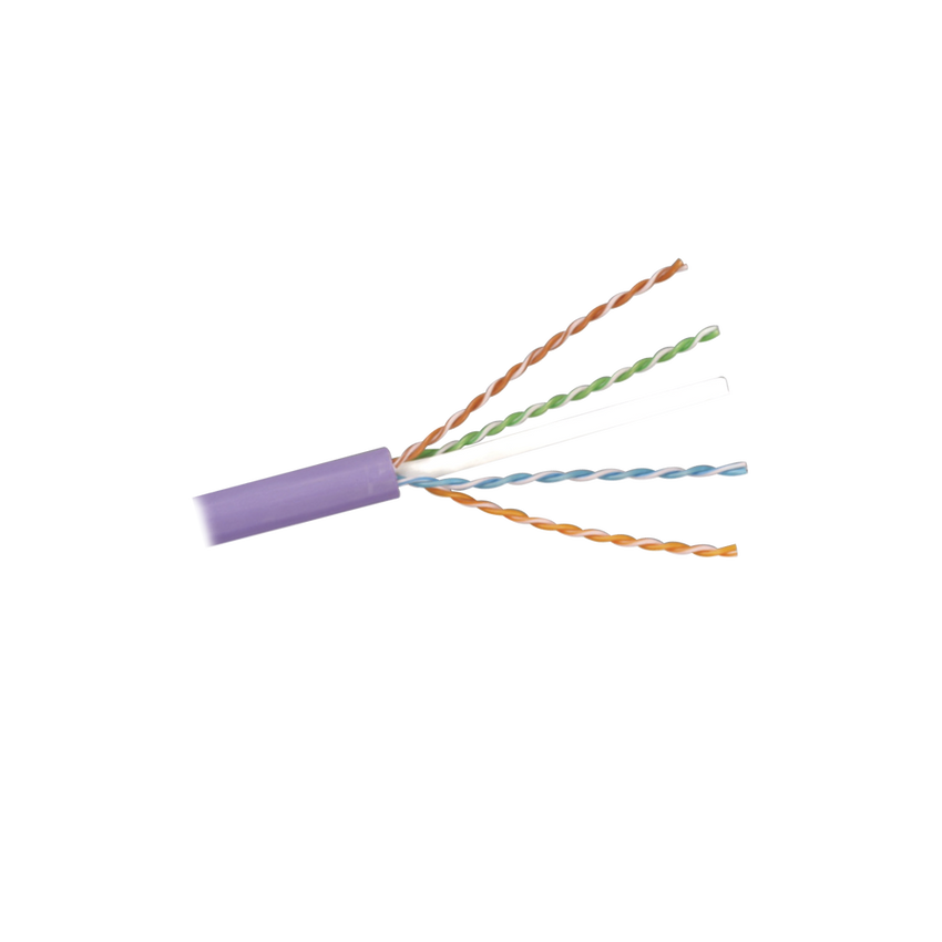 Bobina de Cable U/UTP de 4 Pares, Z-MAX, Cat6A, Soporte de Aplicaciones 10GBase-T, LS0H, Color Violeta, 305 Metros (1000 Pies)