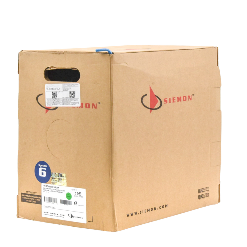 Bobina de Cable UTP Cat6, 23 AWG de 4 Pares, Alto Desempeño, PVC (CMR), 305 Metros (1000 Pies) Reelex (Color: Azul)
