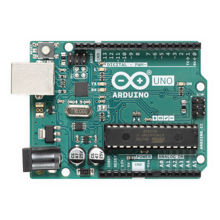 Arduino UNO REV3 / Una gran herramienta para iniciar en el mundo de la electrónica y la programación,  Chip reemplazable,  Adaptador para batería 9v