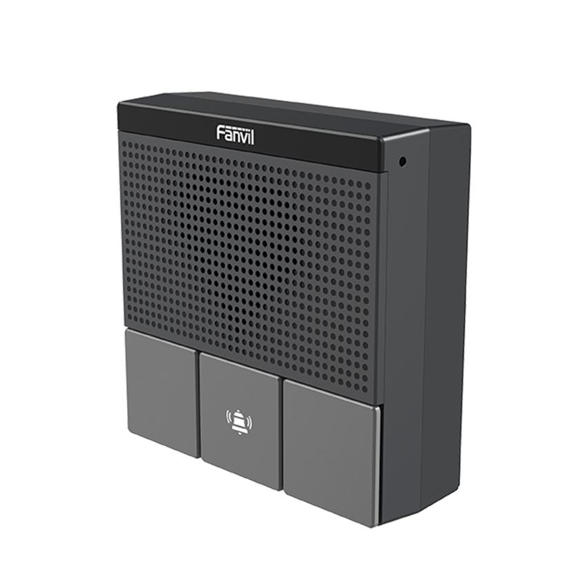 Mini Intercomunicador Wi-Fi para hotelería, hospitales, con diseño elegante, PoE, 3 botones, 1 relevador integrado de salida y entrada.