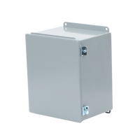 Gabinete de Bisagra Continua NEMA 12; IP66 de Uso en Intemperie, 305 x 254 x 203 mm, De Acero, Color Gris