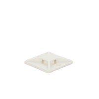 Montaje-Sujetador Para Cable de 4 Vías, con Adhesivo, 25.4 x 25.4mm (1in x 1in), Color Blanco, Uso en Interior, 1 pieza
