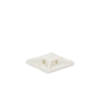 Montaje-Sujetador Para Cable de 4 Vías, con Adhesivo, 25.4 x 25.4mm (1in x 1in), Color Blanco, Uso en Interior, 1 pieza