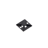 Montaje-Sujetador Para Cable de 4 vías, con Adhesivo Acrilico, 25.4 x 25.4mm (1in x 1in), Color Negro, Uso en Exterior, 1 pieza