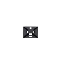 Montaje-Sujetador Para Cable de 4 vías, con Adhesivo Acrilico, 25.4 x 25.4mm (1in x 1in), Color Negro, Uso en Exterior, 1 pieza