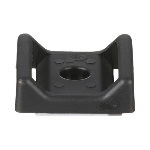 Sujetador Para Cable, con Adhesivo, 28.5 x 28.5 mm (1.12 in x 1.12 in), Color Negro, Paquete de 100pz