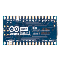 Placa de Desarrollo Arduino® Nano Every / Microcontrolador ATmega4809 AVR 20 MHz / USB-Serial Bridge ATSAMD11D14A / 48 KB Flash / 6 KB SRAM / Compatible 5V / Montaje DIP o SMT