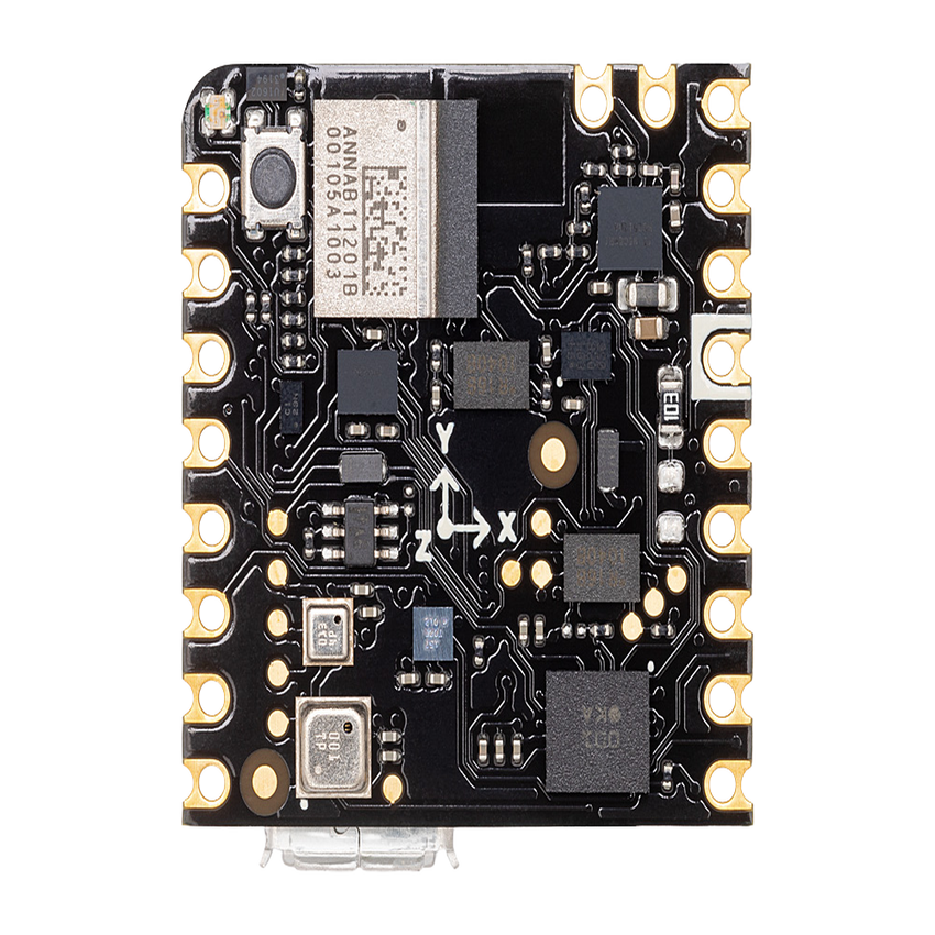 Placa de Desarrollo IoT / Arduino Nicla Sense ME / 4 Sensores Bosch Industrial / Bluetooth 5.0 / nRF52832 Cortex-M4F 64MHz / 512KB Flash + 2MB Externa / BHI260AP IMU 6 Ejes / BME688 Gas VOC / BMP390 Presión / BMM150 Magnetómetro