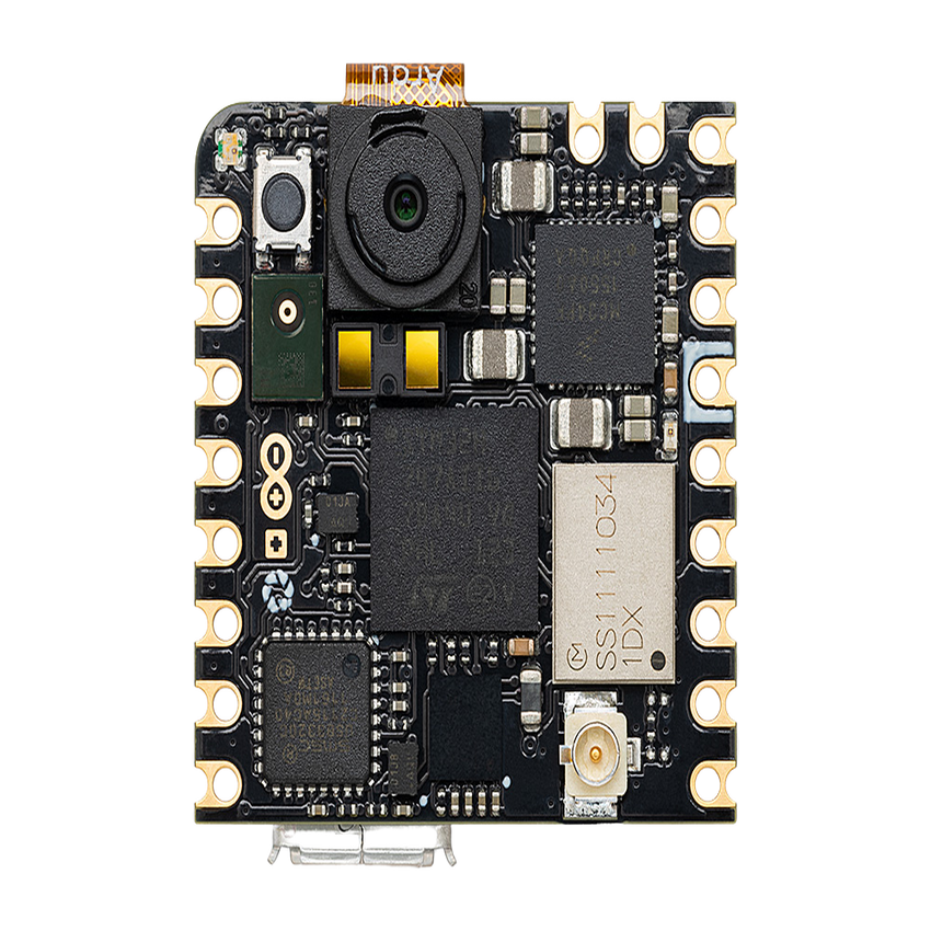 Placa de Desarrollo Arduino® Nicla Vision / Visión por Máquina en el Borde / STM32H747 Dual-Core / Cámara 2MP / Wi-Fi + Bluetooth® / Sensores IMU 6 Ejes + ToF / Crypto SE050C2 / Compatibilidad Arduino Cloud