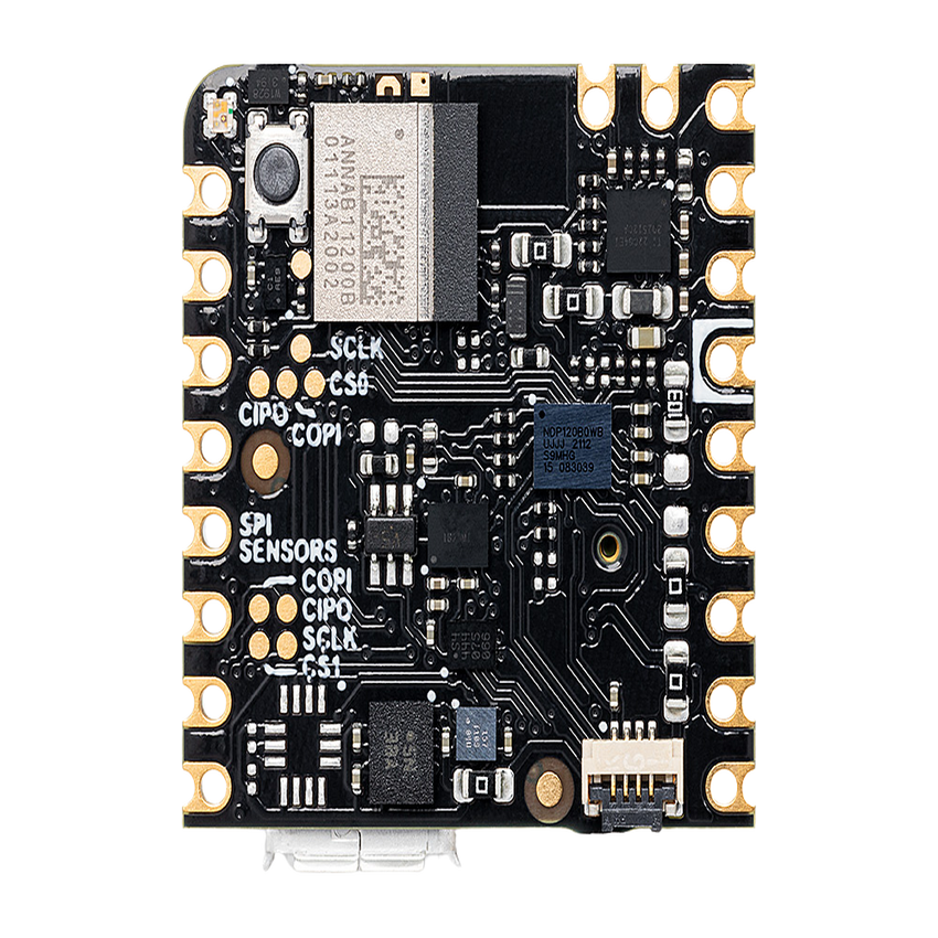 Placa Desarrollo Nicla Voice / Procesador Neural Syntiant NDP120 / Bluetooth 5.0 BLE / IMU 9 Ejes / Micrófono MEMS 105dB / Reconocimiento Voz Always-On / Machine Learning Edge