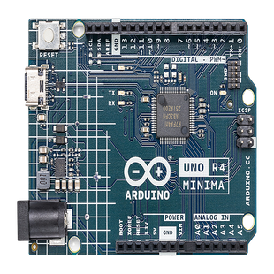 Placa Desarrollo Arduino UNO R4 Minima / Microcontrolador Renesas RA4M1 32-bit Cortex-M4 / 48 MHz / 256 kB Flash / 32 kB SRAM / 14 Digital I/O / 6 Analog Inputs / USB-C / Compatible con Shields UNO