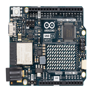 Placa de Desarrollo Arduino UNO R4 WiFi / Microcontrolador 32-bit RA4M1 Arm Cortex-M4 48 MHz / ESP32-S3 WiFi 4 y Bluetooth 5 / 256 kB Flash + 32 kB SRAM / Matriz LED 12x8 / DAC 12-bit / Compatibilidad Shields UNO