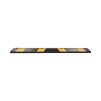 Tope Vehicular P / Estacionamiento / 183cm / Color Negro-Amarillo / 8 Franjas Reflejantes.