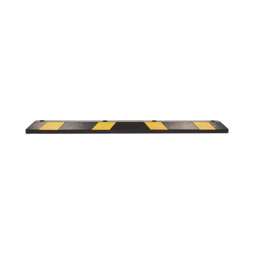 Tope Vehicular P / Estacionamiento / 183cm / Color Negro-Amarillo / 8 Franjas Reflejantes.