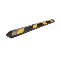 Tope Vehicular P / Estacionamiento / 183cm / Color Negro-Amarillo / 8 Franjas Reflejantes.