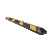 Tope Vehicular P / Estacionamiento / 183cm / Color Negro-Amarillo / 8 Franjas Reflejantes.