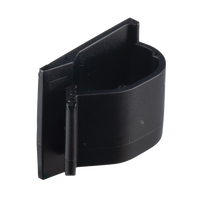 Clip de Nylon 6.6 con Adhesivo, Para Cables de Hasta 15.8 mm de Diámetro, Uso Interior/Exterior, Color Negro, Paquete de 100pz