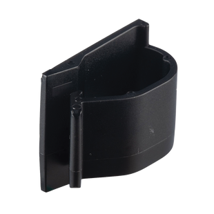 Clip de Nylon 6.6 con Adhesivo, Para Cables de Hasta 15.8 mm de Diámetro, Uso Interior/Exterior, Color Negro, Paquete de 100pz