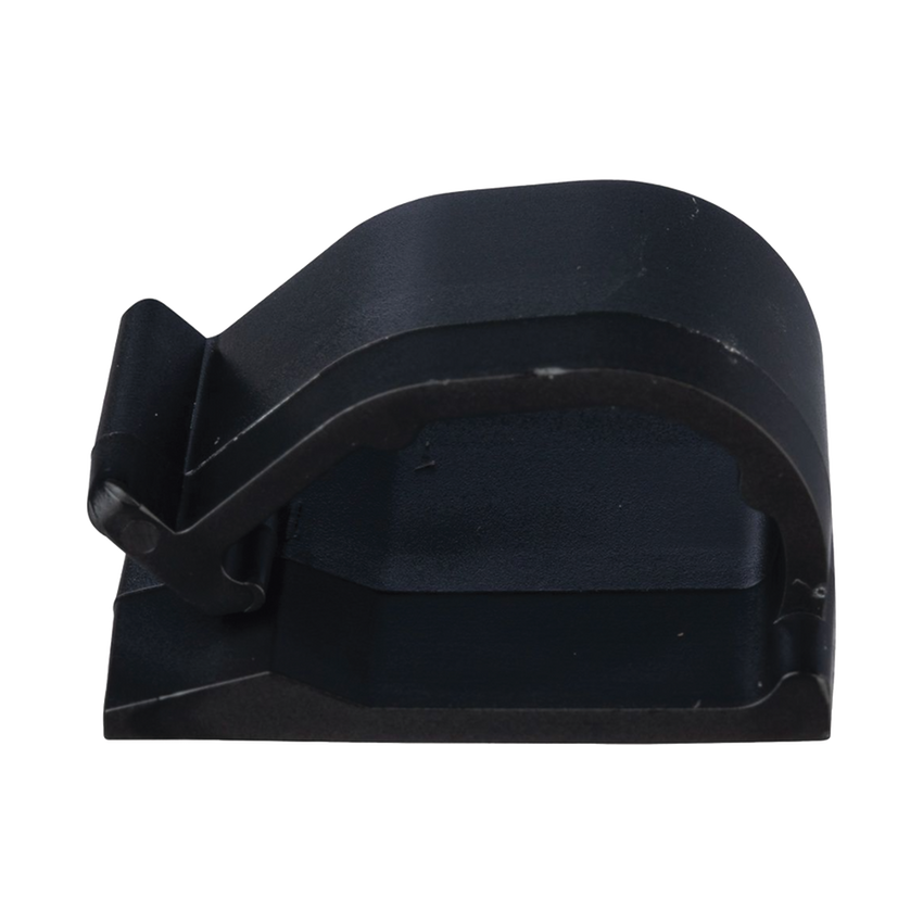Clip de Nylon 6.6 con Adhesivo, Para Cables de Hasta 15.8 mm de Diámetro, Uso Interior/Exterior, Color Negro, Paquete de 100pz