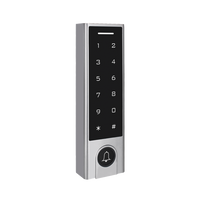 Mini Controlador de Acceso con Teclado Inalámbrico / Cuenta con Botón de Salida Inalámbrico / Soporta Tarjeta y Contraseña / Cuenta con Botón de Timbre