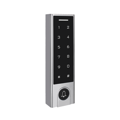 Mini Controlador de Acceso con Teclado Inalámbrico / Cuenta con Botón de Salida Inalámbrico / Soporta Tarjeta y Contraseña / Cuenta con Botón de Timbre