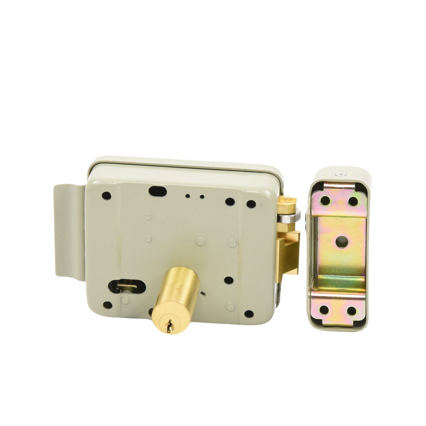 Cerradura Eléctrica con Botón de Salida / Incluye Llave  / Exterior / Izquierda