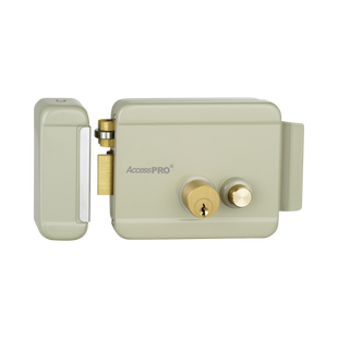Cerradura Eléctrica con Botón de Salida / Incluye Llave  / Exterior / Izquierda