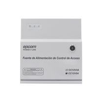 Fuente de Poder / 1 Salida 11-15 Vcc /  5 A / Temporizador Integrado / Con Capacidad de Batería de Respaldo / Requiere Batería / Aplicaciones en sistemas de control de Acceso
