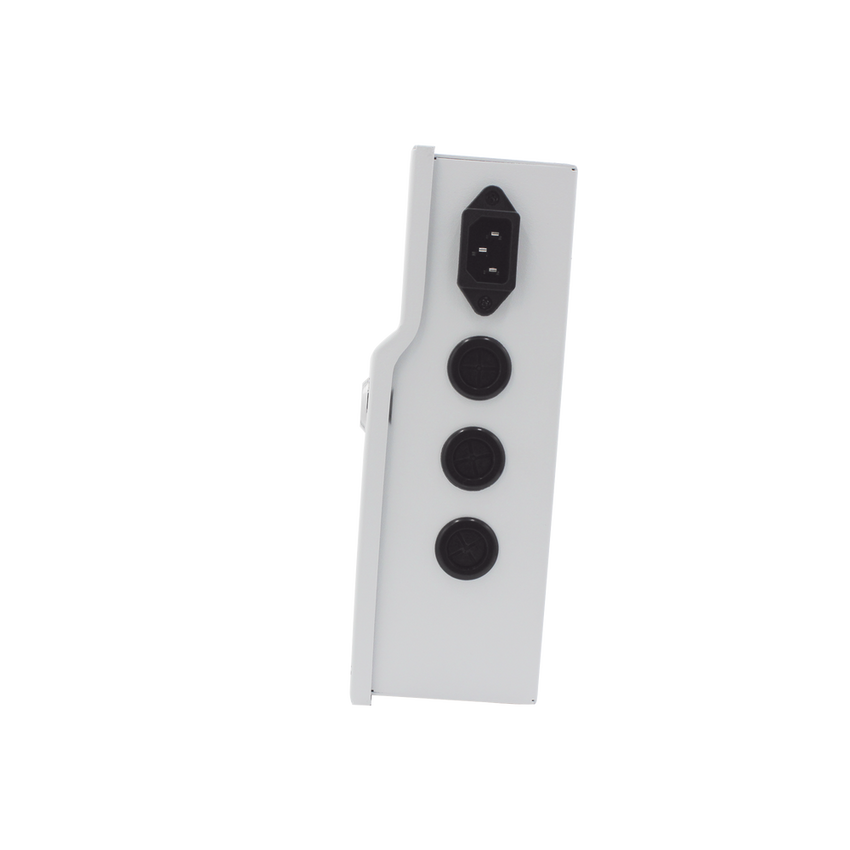 Fuente de Poder / 1 Salida 11-15 Vcc /  5 A / Temporizador Integrado / Con Capacidad de Batería de Respaldo / Requiere Batería / Aplicaciones en sistemas de control de Acceso