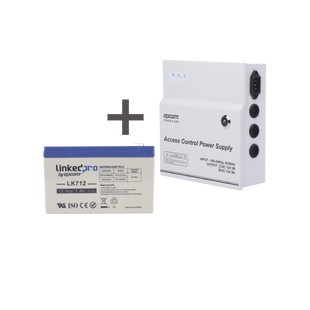 Kit / Fuente  regulada de 11 - 15 V @ 5A / Capacidad de respaldo / Modelo  ACPST1205 + Batería incluida LK712