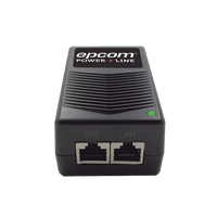 Adaptador de pared / Inyector PoE / 24 Vcc / 1 A / Controlado por chip IC / Protección contra OV, OC, SC, UV/  Fácil de instalar
