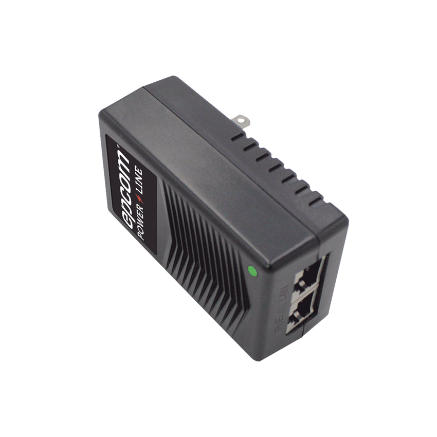 Adaptador de pared / Inyector PoE / 24 Vcc / 1 A / Controlado por chip IC / Protección contra OV, OC, SC, UV/  Fácil de instalar
