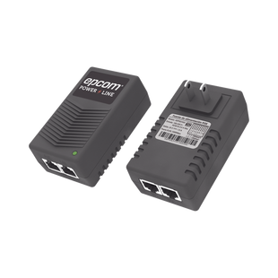 Adaptador de pared / Inyector PoE / 24 Vcc / 1 A / Controlado por chip IC / Protección contra OV, OC, SC, UV/  Fácil de instalar