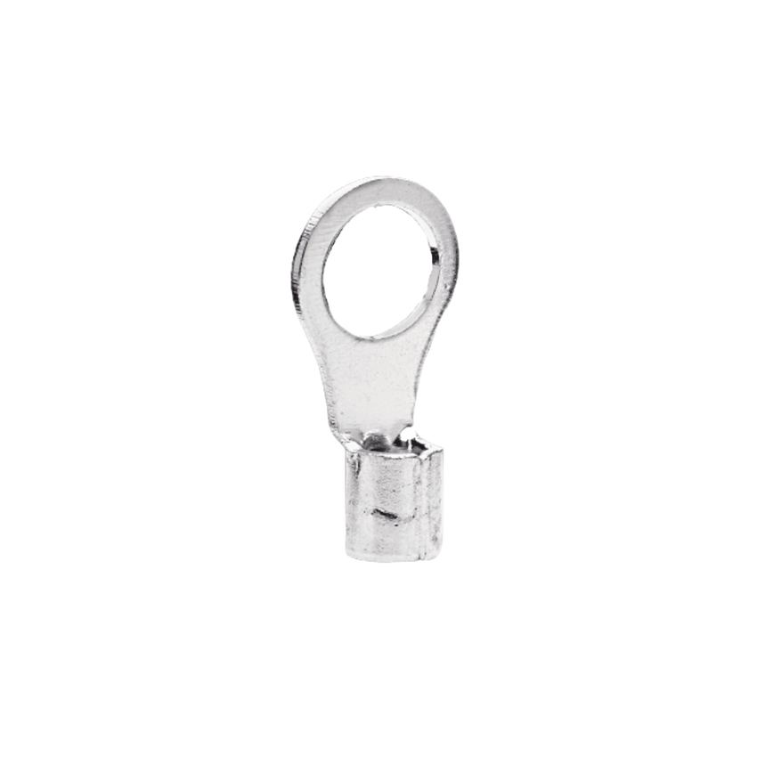 Terminal tipo ojo / 3 / 16 " / Sin aislar / 12 - 10 AWG / Sin color / Paquete de 25 piezas.