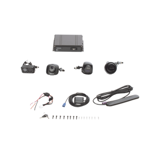 Kit DVR Móvil 1080P / Incluye 4 Cámaras TURBOHD 1080P / Modulo 4G y GPS / Soporta Memoria SD / Visualización por Hik-Connect Teams
