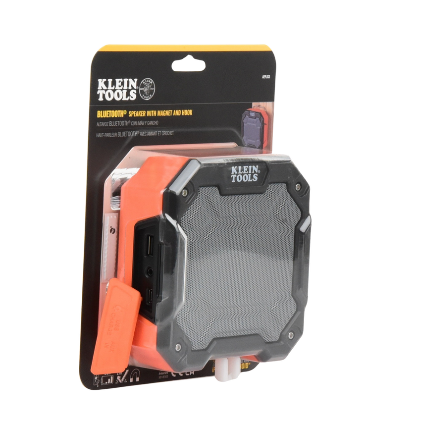 Bocina Portátil BLUETOOTH® con Imán y Gancho para Colgarse. Permite Altavoz Manos Libres con Micrófono Incorporado.