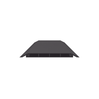 Canaleta de Piso de 4 Vías, Material PVC Rígido, 6 ft de largo, 176 mm de Ancho, Color Negro