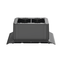 Caja de Conexión Doble, Para Uso con Canaleta de Piso AFR4BCBL6, Material PVC Rígido, Color Negro